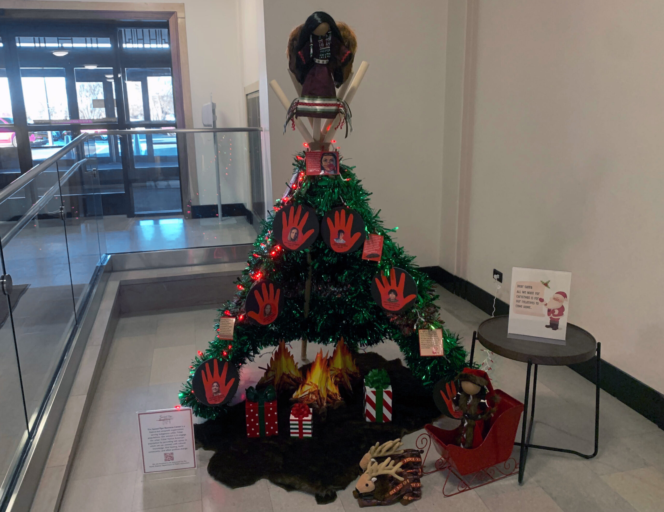 MMIP Christmas tree shines brightly at North Dakota State Capitol