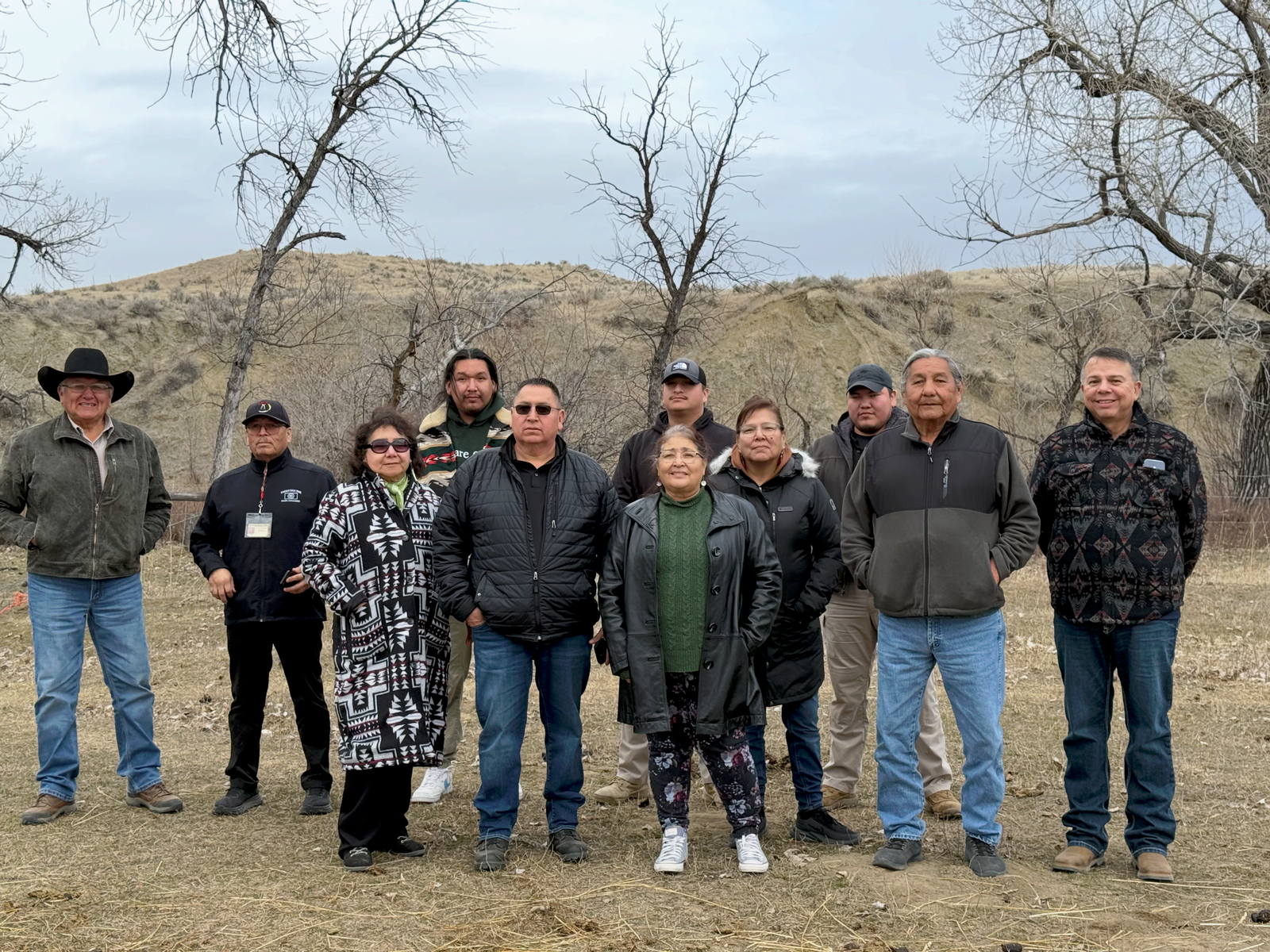 Organizers of the 150th commemoration of the Battle of the Little Bighorn meet at the Real Bird property on the Crow Reservation along the Little Big Horn River.