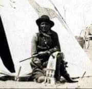 Fights the Thunder had three sons who fought in the Battle of the Greasy Grass on June 25, 1876. His family went to Canada after the battle and returned to the Cheyenne River Reservation in the spring of 1882. (Photo, date unknown, courtesy of Mary Lee Johns)