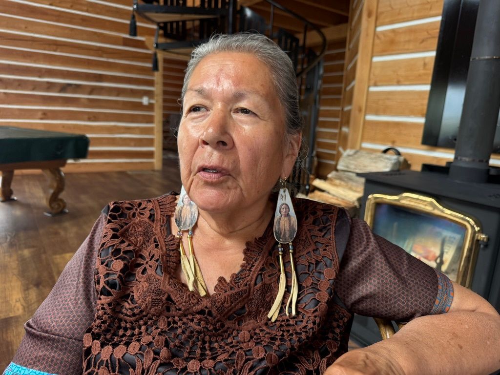 Ernestine Chasing Hawk, a descendant of Sitting Bull