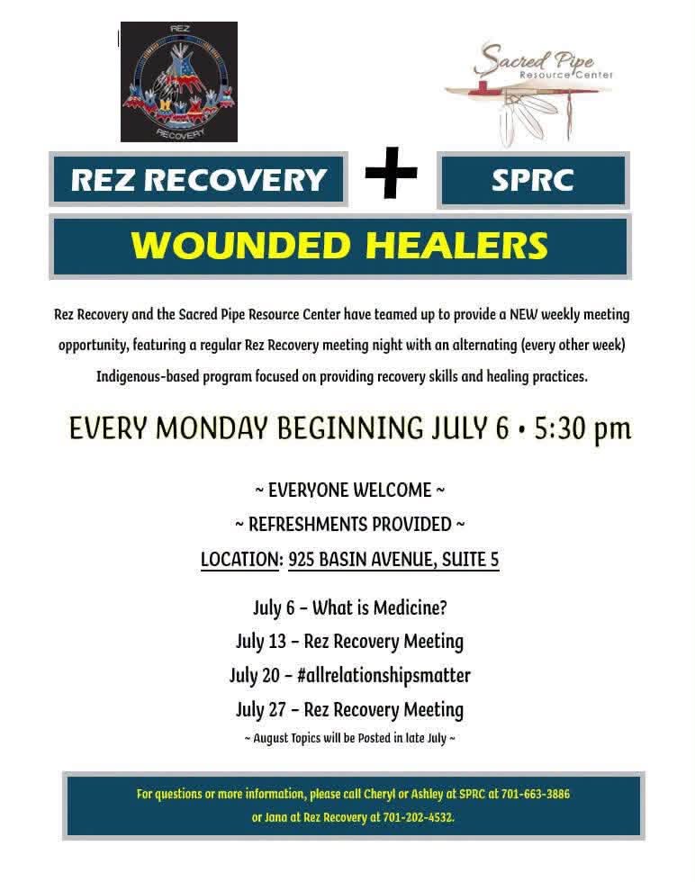 Sacred Pipe Resource Center, Rez Recovery launch weekly healing program