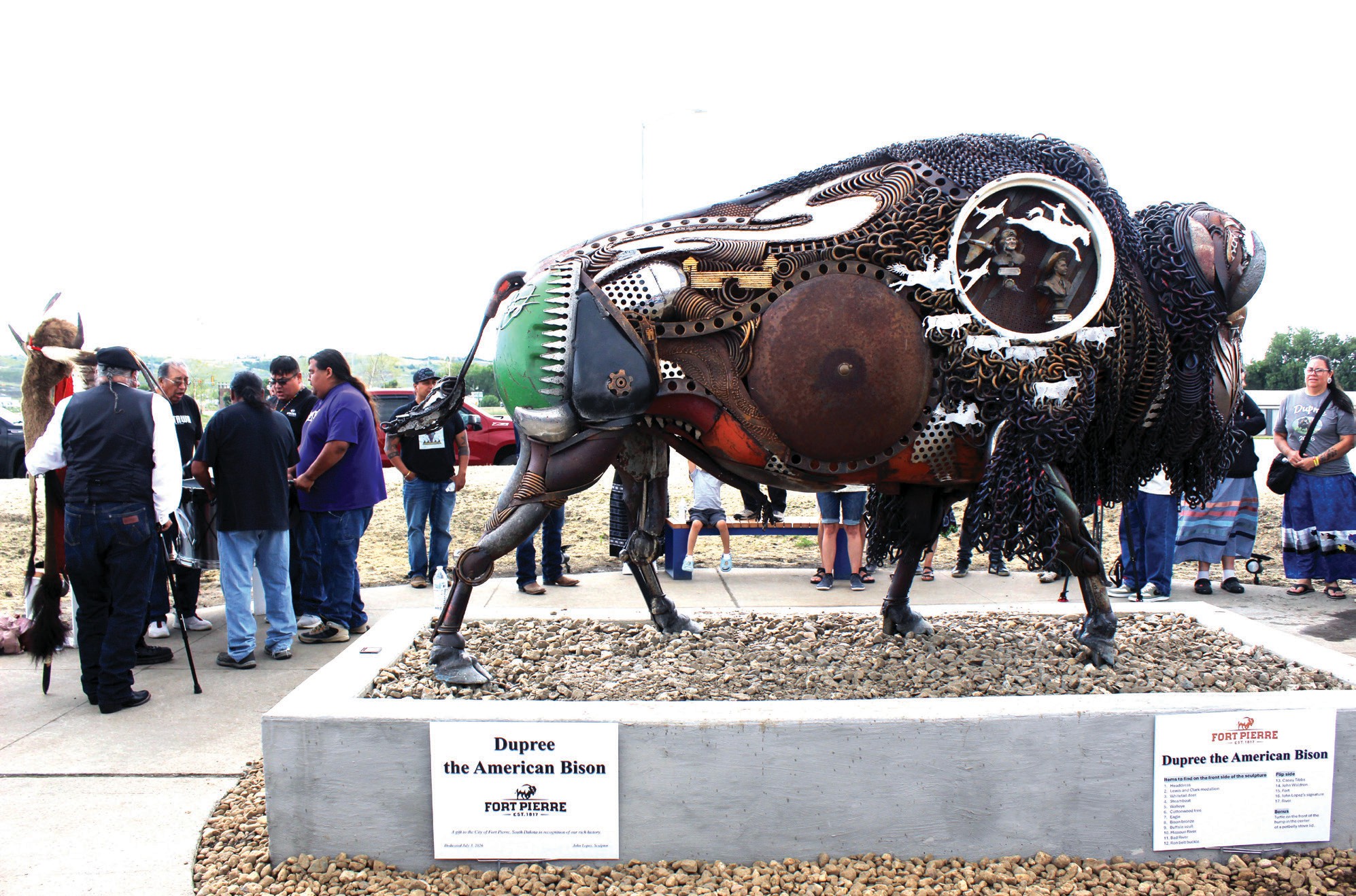 Dupree' sculpture honors Lakota family who helped save the buffalo