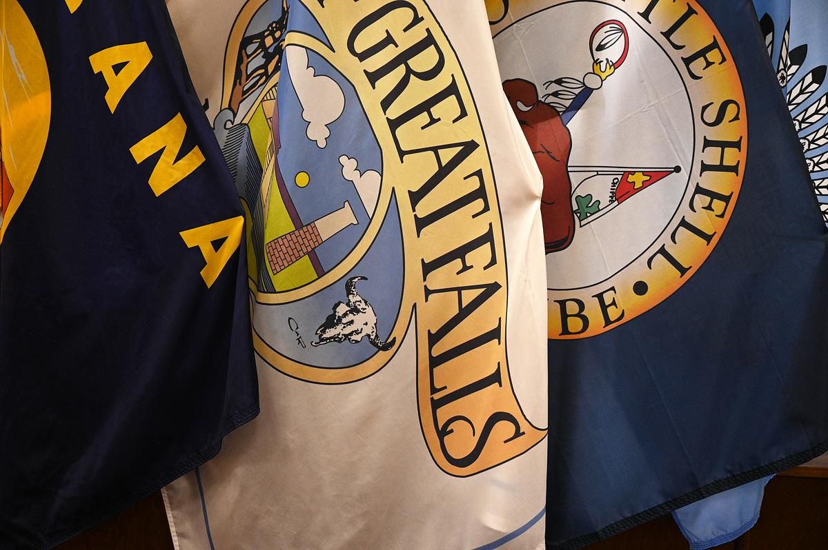 The Great Falls City Commission is seen on Oct. 23, 2025, in the Great Falls Civic Center.
