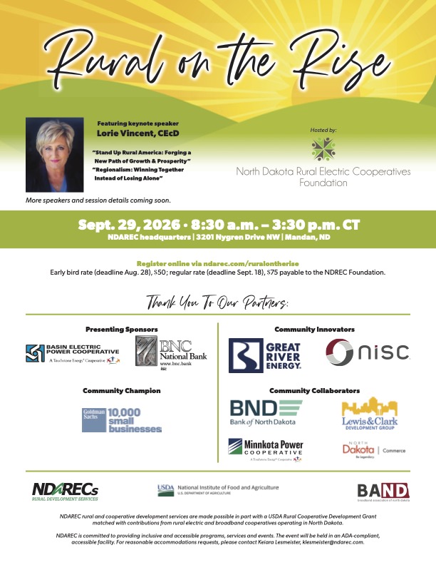 Rural on the Rise conference scheduled for Sept. 29 in Mandan