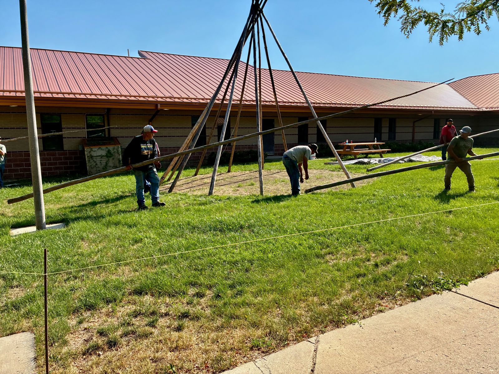 Three chiefs named in a complaint filed in the Northern Cheyenne Tribal Court filed an appeal. The chiefs' tipi was set up outside the Chief Little Wolf Capitol Building on Aug. 19, 2026.