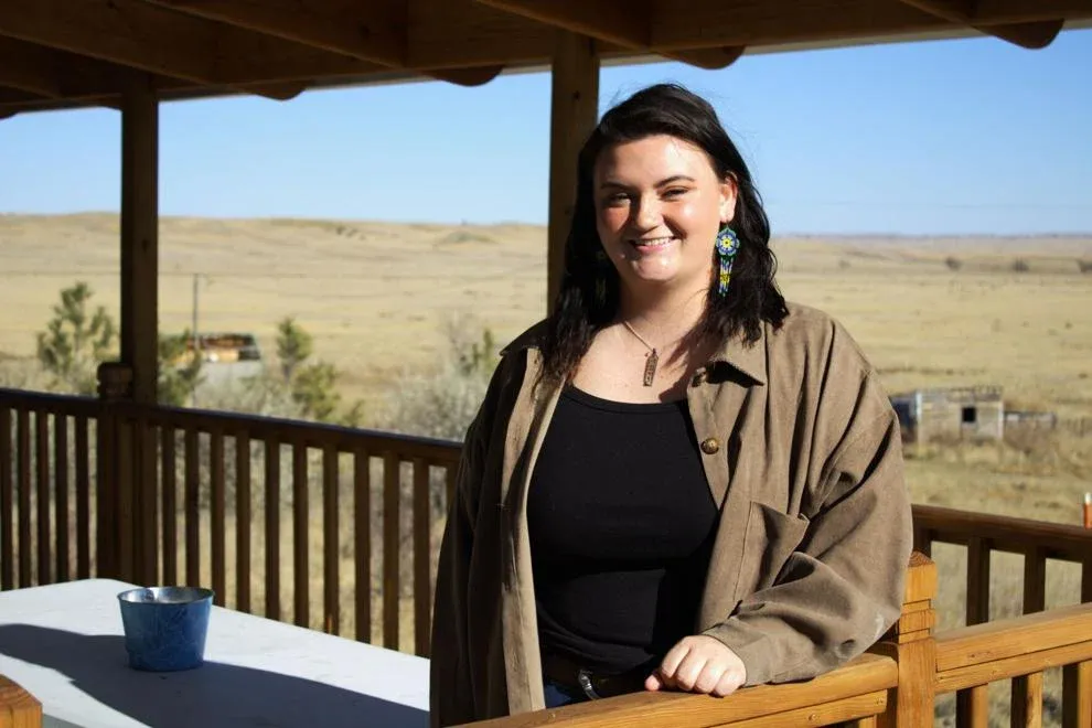 Katie Ford, NAOMI house manager, lives in the NAOMI House where she helps care of children. The NAOMI House in Oglala, S.D. is a children's shelter for Oglala Lakota children. (Photo by Amelia Schafer, Rapid City Journal)