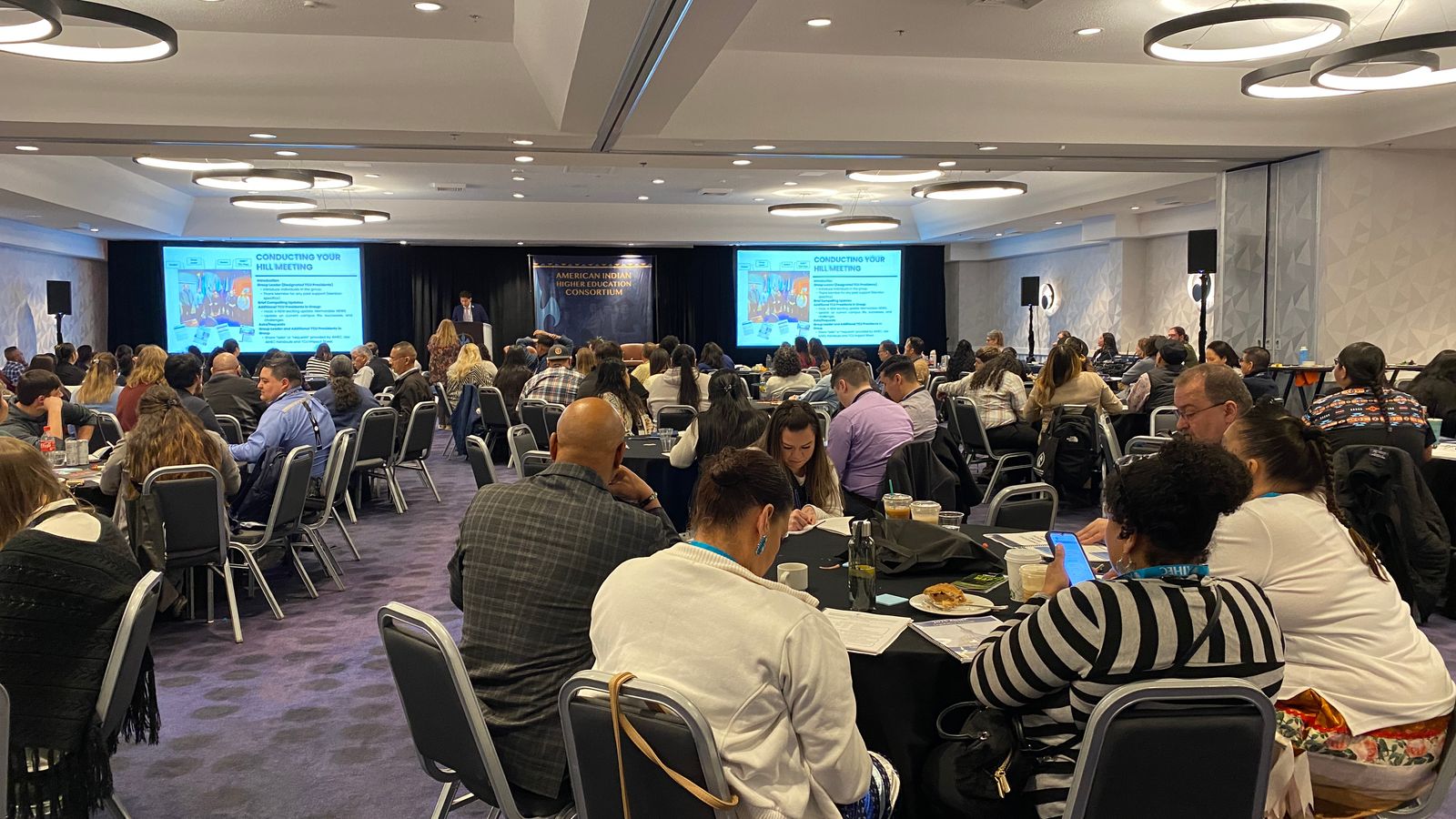 Attendees at the annual American Indian Higher Education Consortium Legislative Summit in
Washington, D.C., on February 4, 2025.