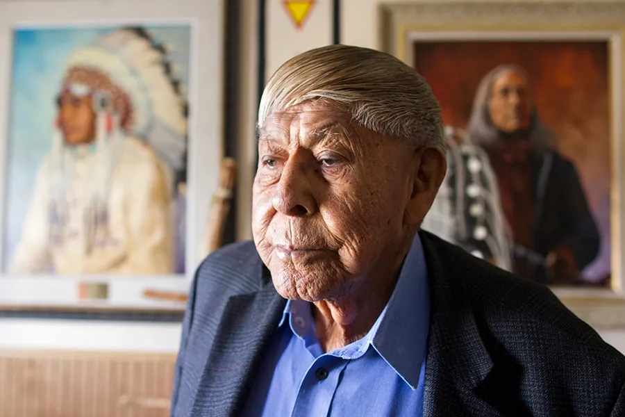 Earl Old Person, chief of the Blackfeet, pictured Oct. 2, 2013. Beacon file photo