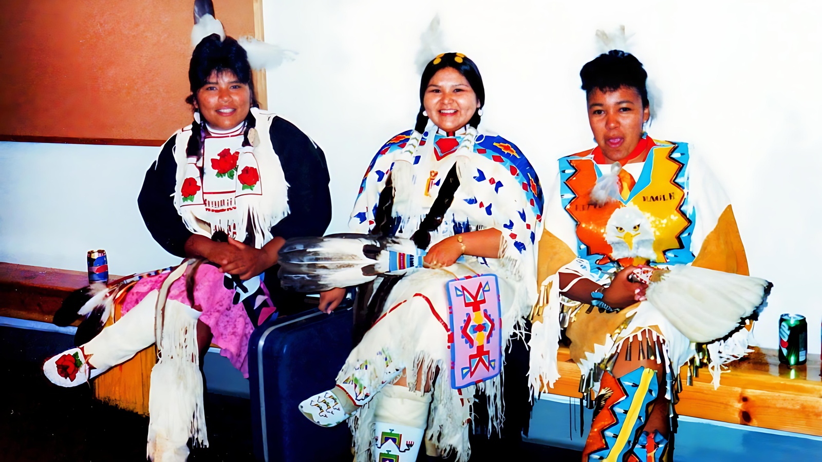 Elaine Miles (center) between takes on the Northern Exposure set, 1990. (Photo credit: Armenia Miles)