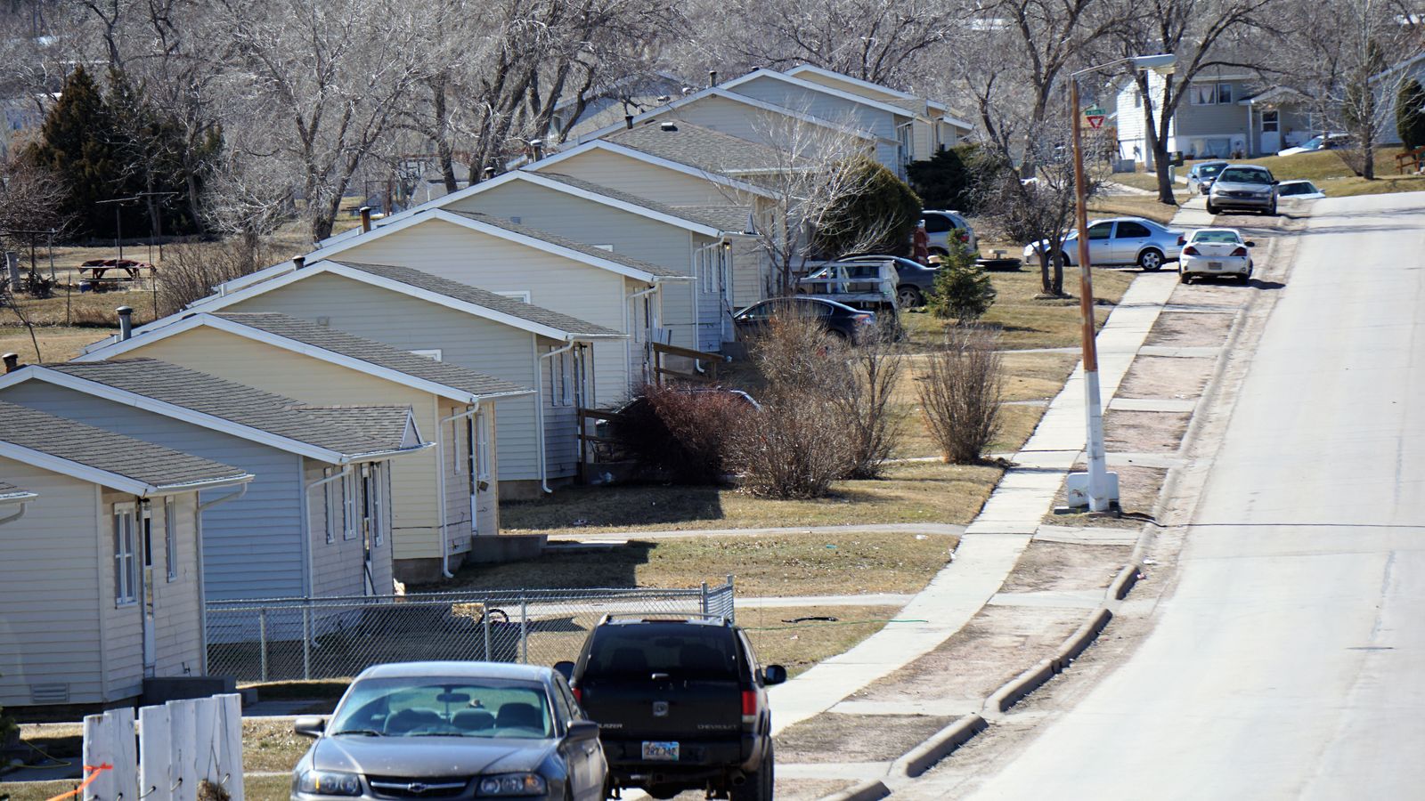 Rows of ranch-style homes line the streets of Lakota Homes Community, established in North Rapid in 1969.
Photo Courtesy: Vantage Point Historical Services