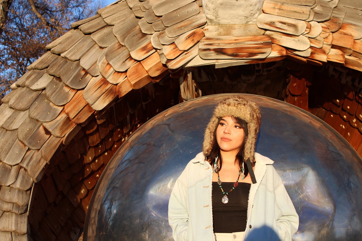 Hobawea Nahish Demaray is learning Mandan and Hidatsa so she can incorporate the languages into her music and share her culture with others. Photo credit/ Adrianna Adame