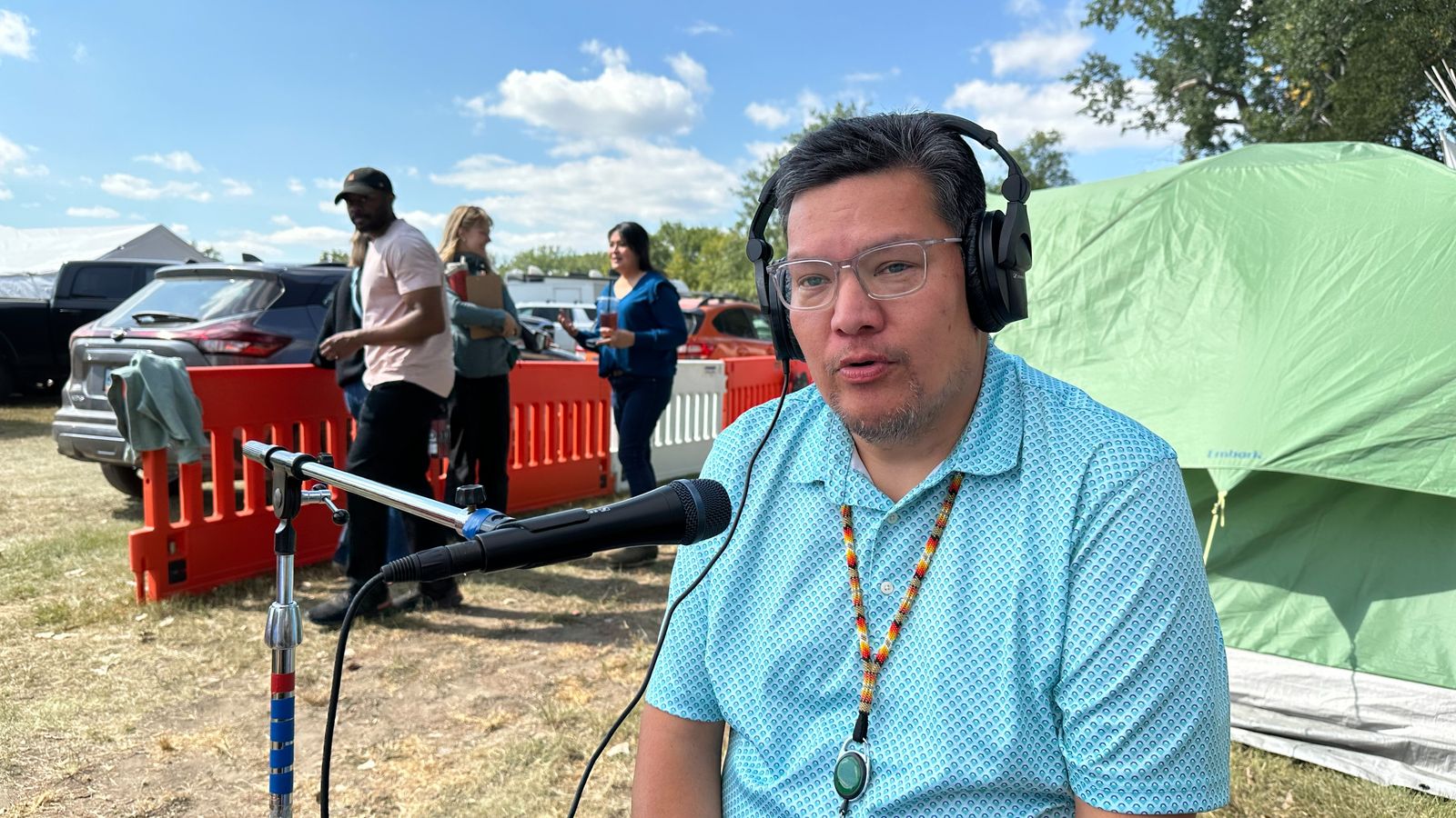 Justin Young, who chaired the UTTC international powwow committee. (Sept. 6.) (Buffalo’s Fire Photo/Brian Bull)