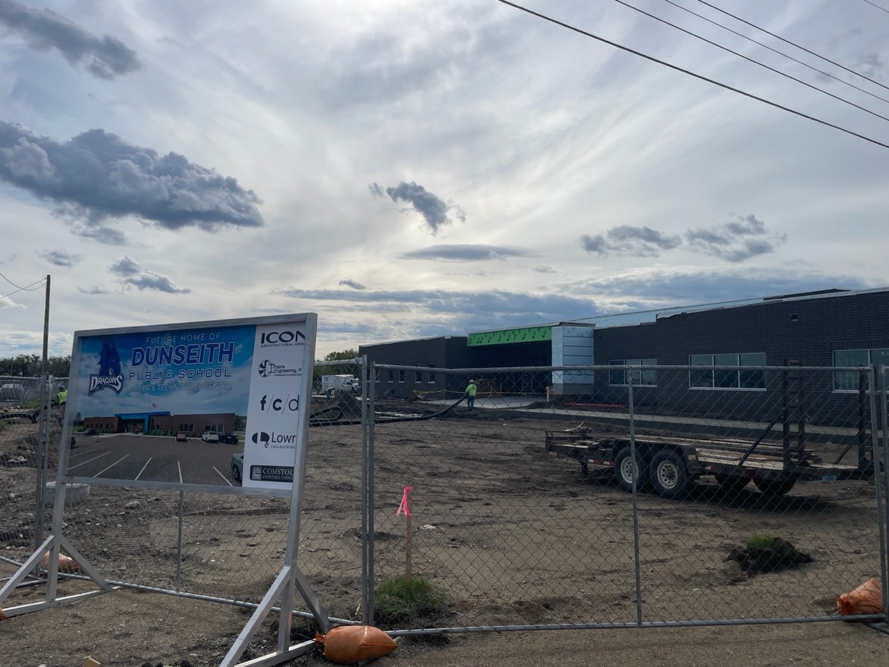 A CTE center expansion expected to cost around $16.9 million is still currently under construction at Dunseith High School, with expected opening planned for some time in 2024. Photo Michael Standaert.
