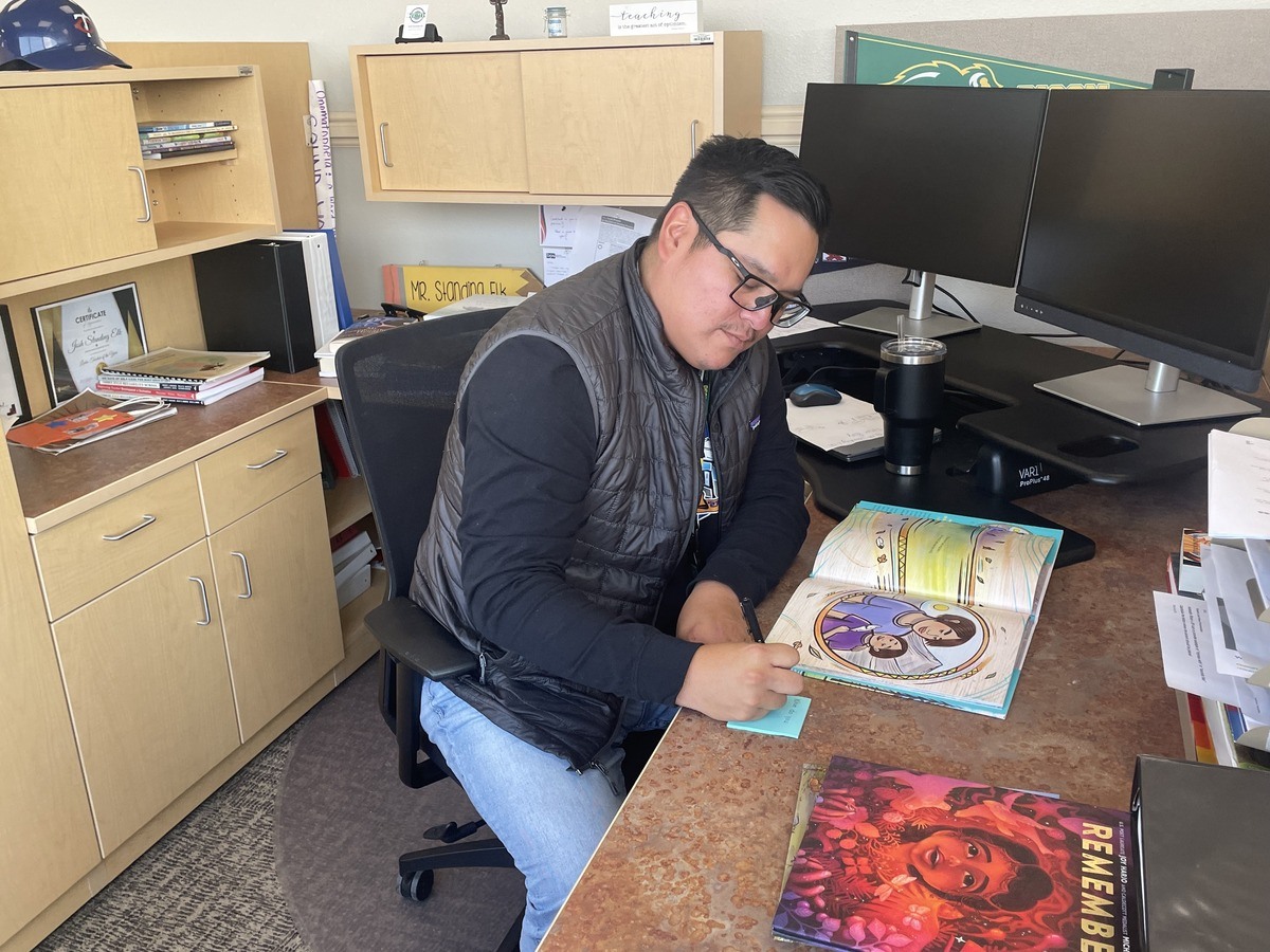 Josh Standing Elk, Bismarck Public School’s Indigenous curriculum and instruction specialist, Nov. 3. Photo credit/ Adrianna Adame