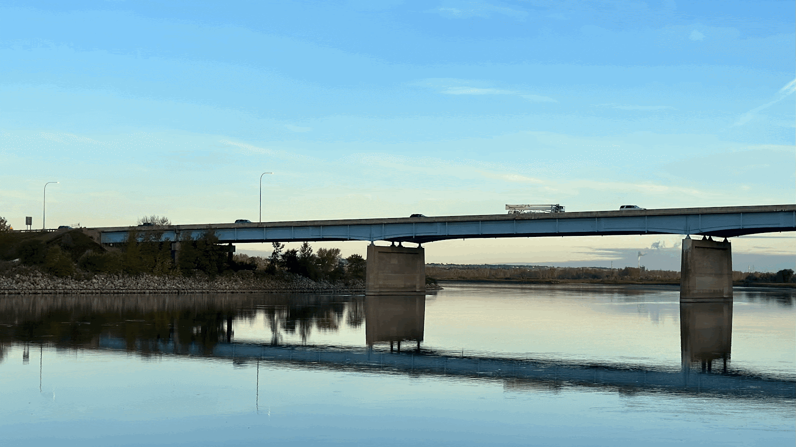 Missouri River in Bismarck (Photo credit/ Grace Fiori).