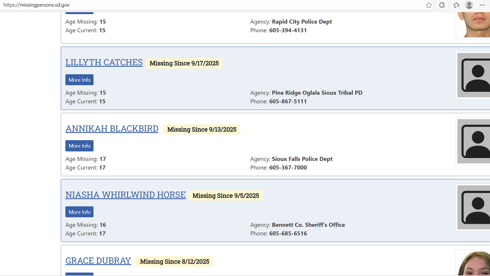 South Dakota’s Clearinghouse database