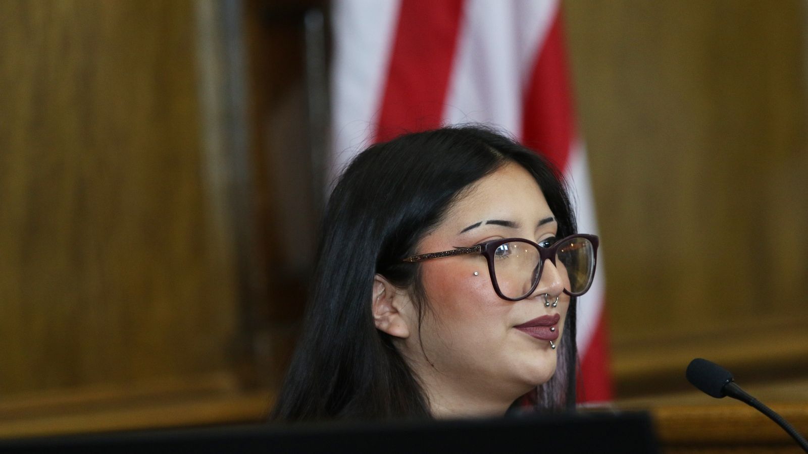 Sariel Sandoval, a youth plaintiff, testifies during the Held v. Montana trial in Helena on June 14, 2023. (Photo credit Micah Drew)