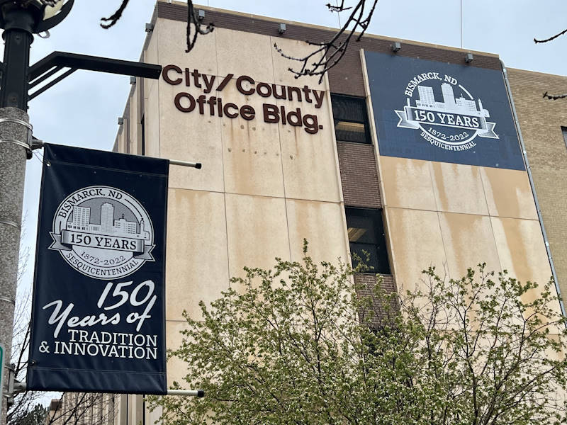 The Bismarck City/County Building at 221 N 5th Street houses several city and county government offices. (Photo credit/ Jodi Spotted Bear)