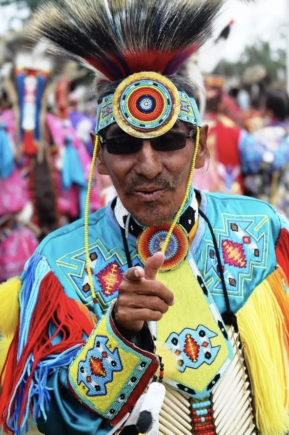 Joe Sam Scabby Robe, legendary grass dancer and world traveler, died of throat cancer on June 22 at 62 years old. Courtesy Of Joseph Andre "Anjo" Scabby Robe