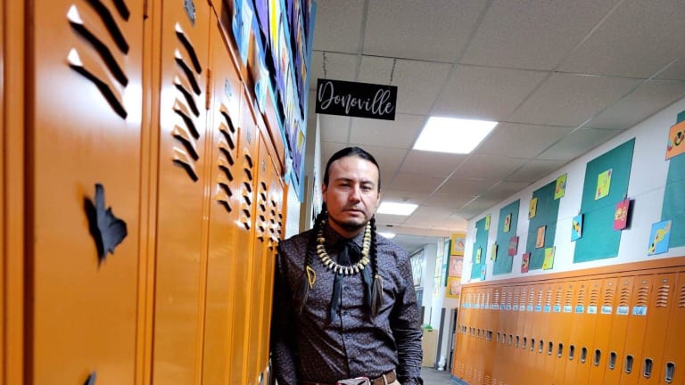 Rod First Strike, cultural specialist in Polson, Montana, is encouraging young boys to wear their hair long. (Courtesy photo)